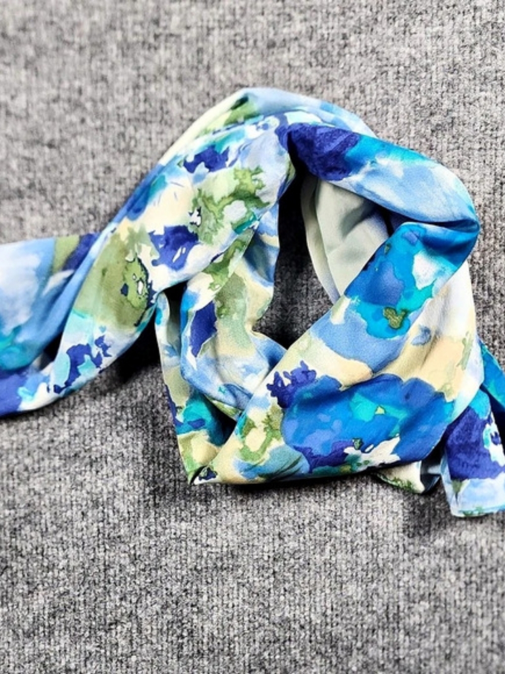 Cynthia Rowley Abstract Blue & Green Scarf